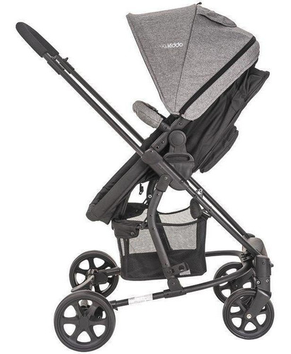 Carrinho De Bebê Travel System Prima Melange Grafite - Kiddo