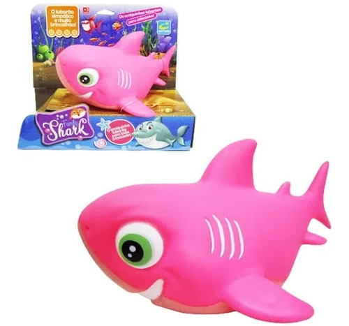 Boneco Tubarão Vinil Macio Bebe Shark Brinquedo Infantil 