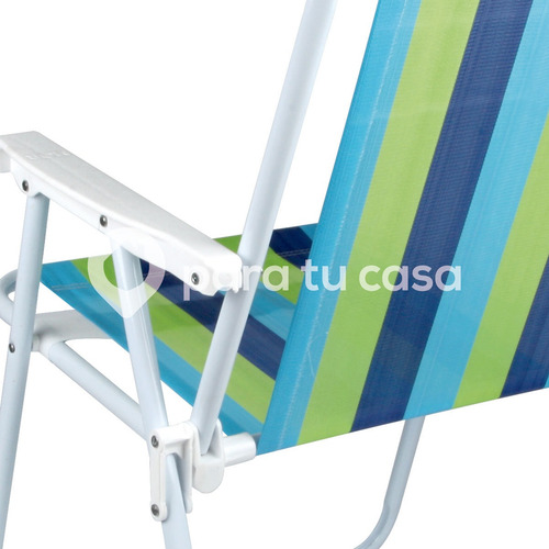 Sillón Playa Camping Pescador Acero Rafia Mor Ct