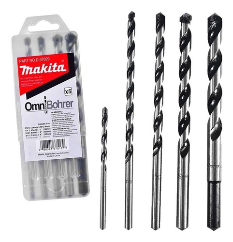 Juego De 5 Brocas Multiproposito Makita Taladro