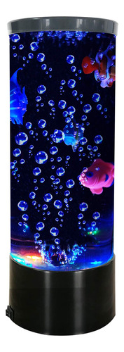 Mini Lmpara De Lava De Peces Con Burbujas Led Multicolor Que