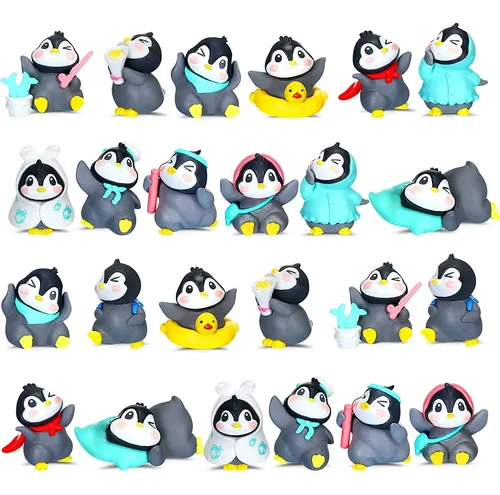 Set De 2 Pingüinos Positivos De Lana - 3 Pulgadas, Con Tarjeta Motivacional, Regalo Para Amigos Y Familia