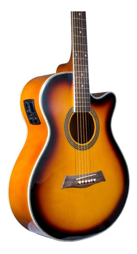 Guitarra Electroacústica Deviser L-706 Sunburst Funda Orientación de la mano Diestro
