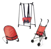 Comprar Set De Juguete Para Bebés Silla + Hamaca + Cochecito Rojos