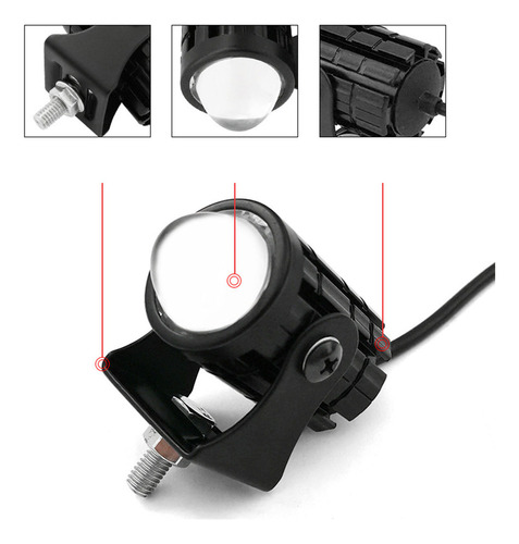Faro Led Con Interruptor De Manillar P/moto, 2 Piezas 2