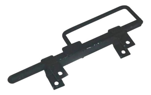 Imagem 2 de 2 de Kit 5 Trincos Cavalo C/ Alça Portão Porteira Aço Preto 280mm