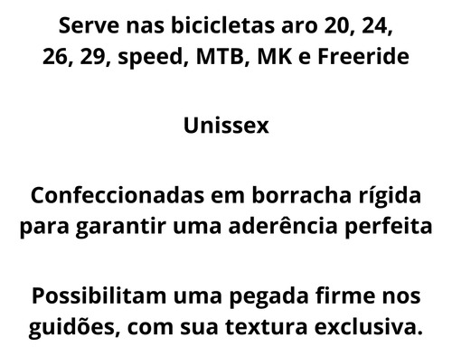 Manopla Luva Punho Com Trava De Alumínio 130mm Mtb Bicicleta