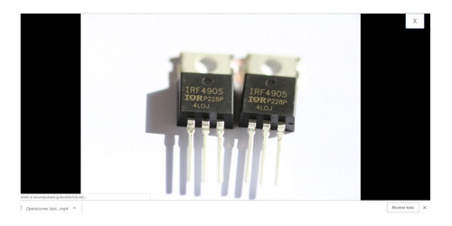 Transistor Mosfet Canal P Irf4905 55v 75a 200w