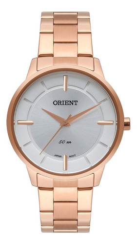 Relogio Feminino Rose Orient Inox Prova Dagua Frss0058 S1rx