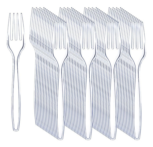 360 Tenedores De Plástico Transparente, Tenedores De Plástic