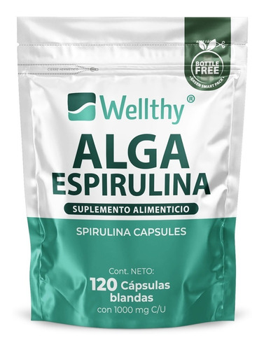 Wellthy Alga Espirulina 120caps Sabor Neutro