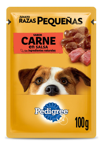 Pedigree Alimento Húmedo En Sobre Perro Raza Peq Carne 12un