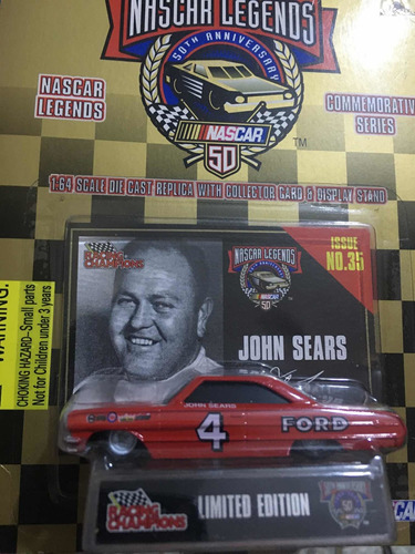 Carrito A Escala 1/64 Nascar Leyenda Jhon Sears De 8cm 1998