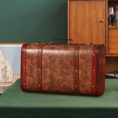 Hf Maleta Vintage Con Asa Organizador Caja Cofres Del