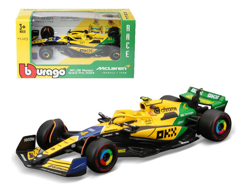 Nn Bburago 1:43 F1 Mclaren Mcl38 Norris Mónaco Ayrton Senna
