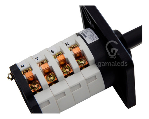 Imagen 4 de 7 de Llave Conmutadora Trifasica 45a Vefben Embutir Con Neutro