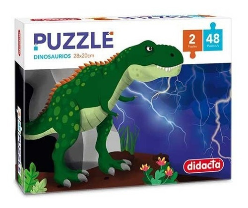 Puzzle Rompecabezas Pack X2 Didacta Dinosaurios 48pcs