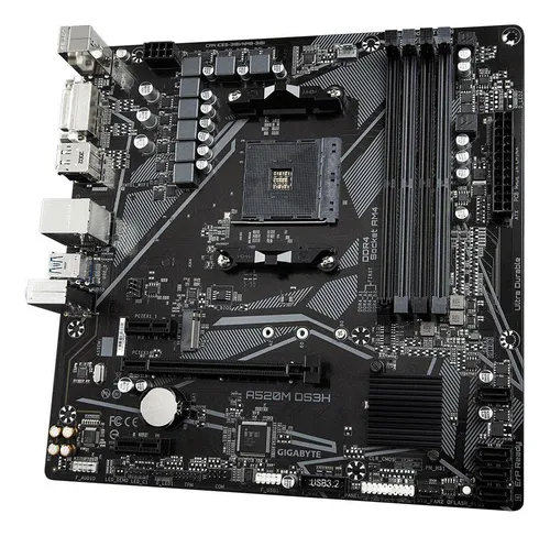 Placa Madre Gigabyte A520m Ds3h Micro Atx Am4 Con Soporte Pa