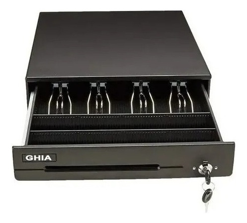 Cajon De Dinero Ghia Negro Compartimientos 4 Billetes 8
