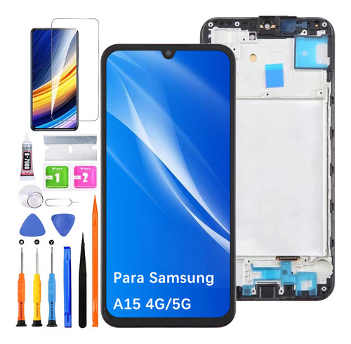 Pantalla Para Samsung A15 A155m/n A15 5g A156m/n Con Marco