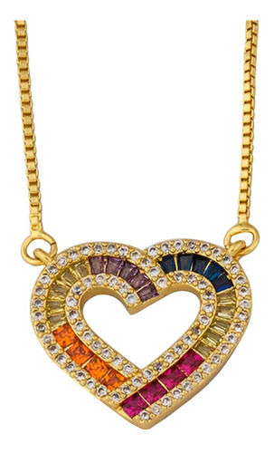 Genial Regalo Collar Corazón Amor Swarovski Element Colores