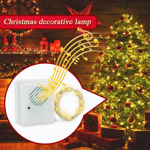 Sensor De Som De Natal O8diy Com Luz Decorativa De Corda Led