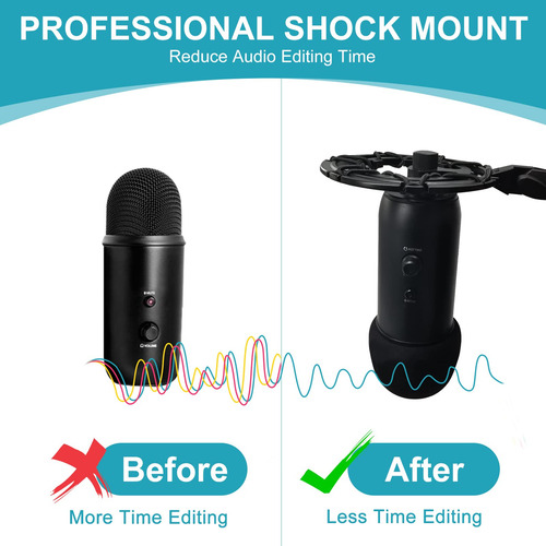 Micrófono Shock Mount Blue Yeti Con Soporte En Forma De Braz