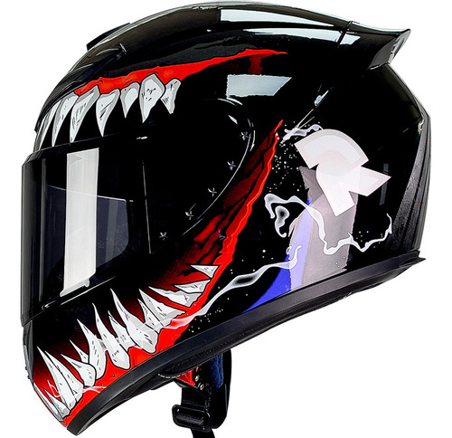 Nuevo Casco De Moto Integral Venom, Para Uso Durante Las Cua