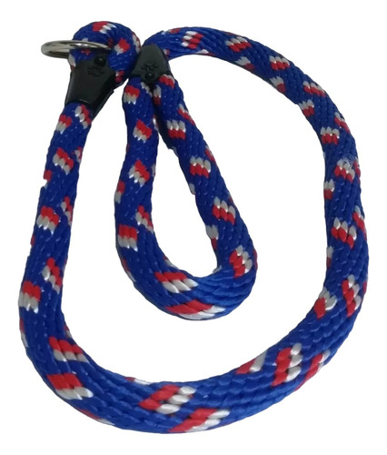 Lazo Cordón Collar De Ahogo Para Perros Azul Rojo Blanco