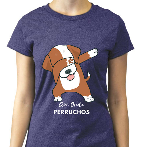 Playera Mujer Jaspeada Que Onda Perruchos 02