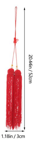 Colgante De Borla Roja Con Decoración De Borla Brillante