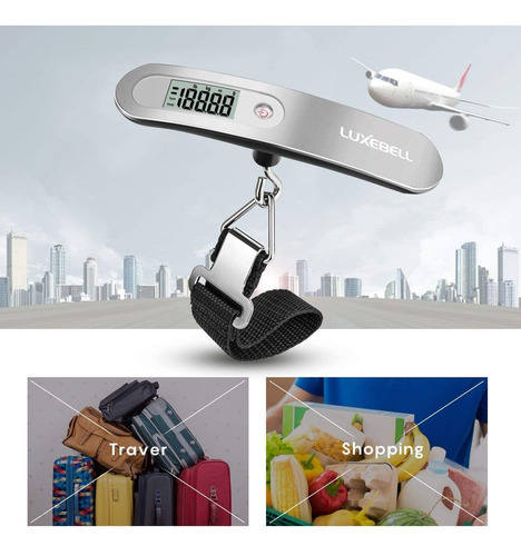 Imagen 6 de 8 de Balanza Digital Luxebell, Para Equipaje, Hasta 50 Kg