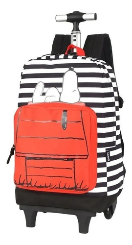 Mochila original de Snoopy con ruedas y correas traseras