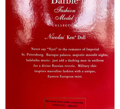 Barbie Ken Nicolai Silkstone (Usado)