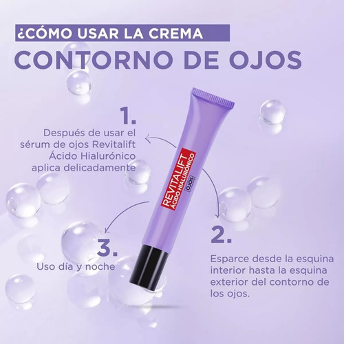 Crema Contorno De Ojos Revitalift Ácido Hialurónico 15 Ml **