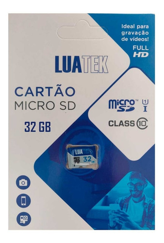 Imagem 1 de 3 de Cartão De Memoria 32gb Micro Sd Classe 10 80mbs Luatek
