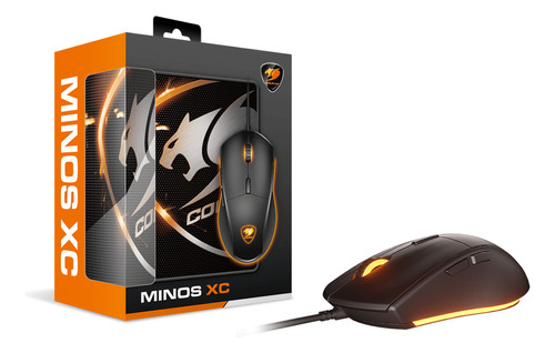 Kit Gamer Mouse + Mousepad Cougar Minos Xc Color Negro