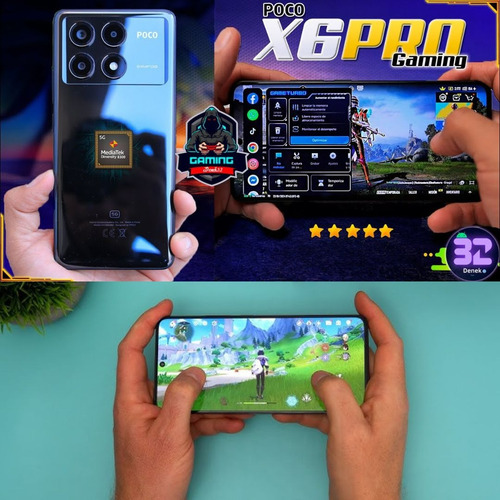 Celular Xiaomi Poco X6 Pro 5g Nfc 512gb 12gb Ram Dual Sim Gamer Mediatek Dimensity 8300 Ultra Octa-core Gran Batería 5000mah Con Accesorios Incluidos Negro