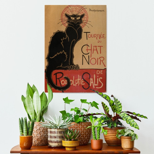 Le Chat Noir De Steinlen Cuadro Decorativo Sala 80x53cm