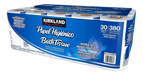 Papel Higienico De Baño Rollo Kirkland Pack De 30 Piezas