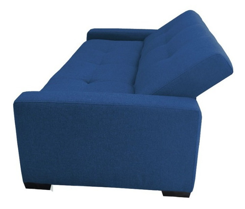 Sofa Cama Sofacama Futon Sillon Sala Mobleco Color Marino Diseño De La Tela Loneta
