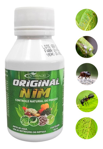 Óleo De Neem Puro 100ml  Quimiagri Natural Anti Pragas Neen