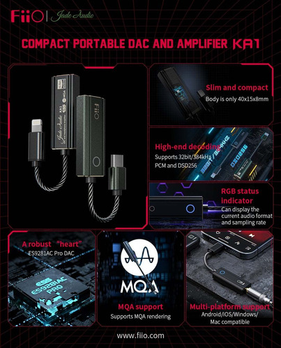 Imagen 2 de 2 de Dac Fiio Ka1 Mqa