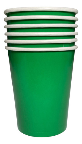 Vasos Polipapel Verde Oscuro  X 6u - Lollipop