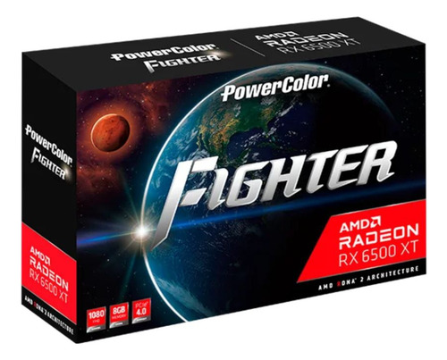 Placa De Video Radeon Rx 6500 Xt 8gb Power Color Fighter Oc