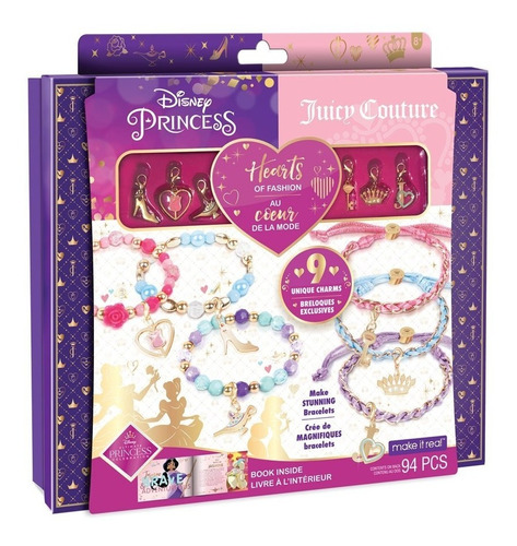 Set De Pulseras Disney Princesa  Corazones Moda Make It Real
