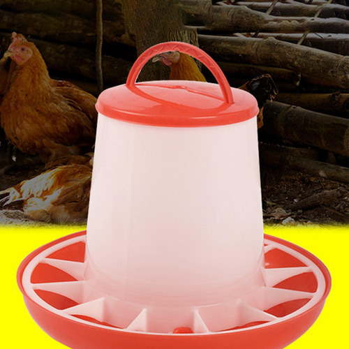 Comedero Para Pollos Y Dispensador De Agua, Barril Con Tapa