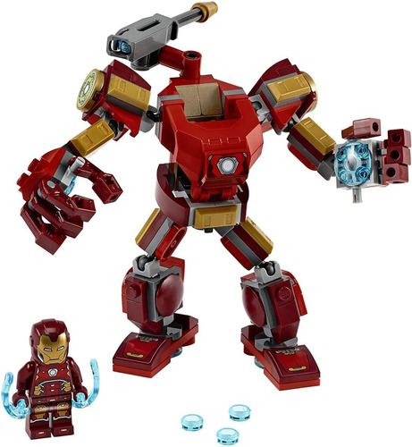 Bloques para armar Lego Marvel Iron Man mech 148 piezas  en  caja