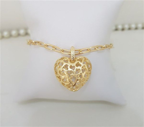 Pulseira Com Coração Vazado 4234
