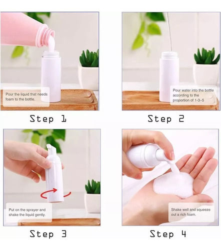 30pcs Botella Dispensadora Espuma Botellas Bomba Jabón 60ml